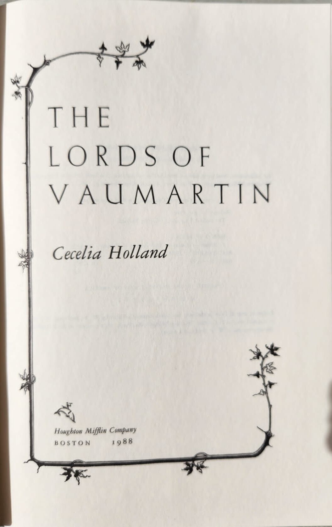 The lords of Vaumartin_Cecelia Holland