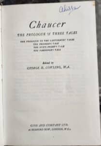 Chaucer_George H. Cowling, M copy
